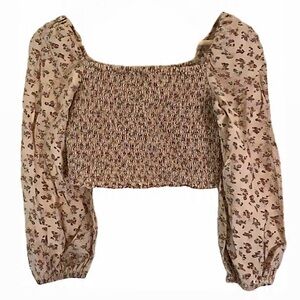 Xhilaration Floral Milkmaid Croptop